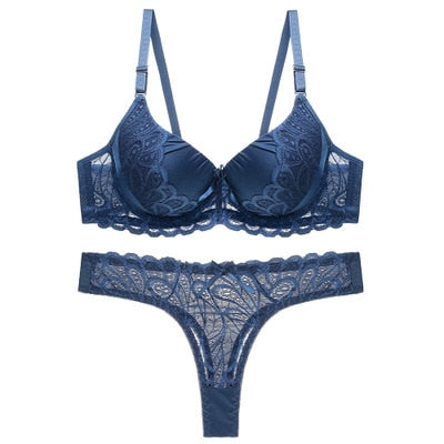 Buy RedSwan Women's Push Up Sexy Bras Set Transparent Lingerie Lace  Underwear Set Blue(85/38B) Online at desertcartSeychelles